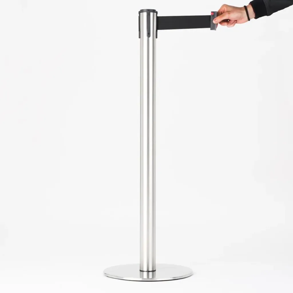 [TLN001LKG] Poteau de guidage sangle 3m – Chrome base plate 15 kg